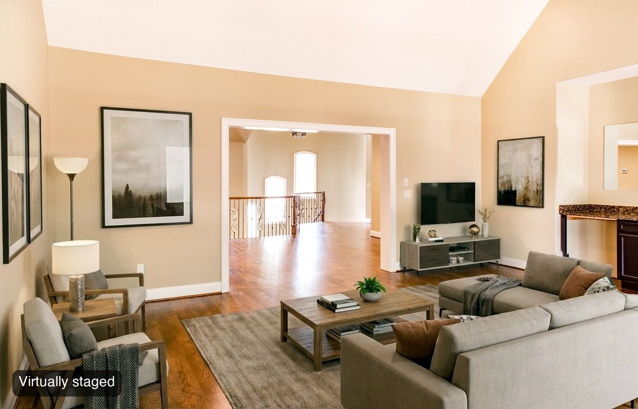 living room after the edit, with its label